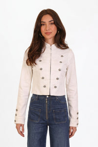 Jacket Napoleón mezclilla blanca