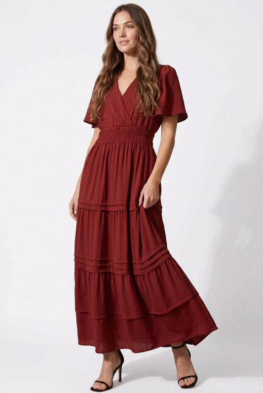 Vestido cuello V