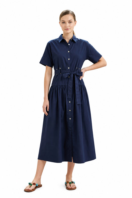 Vestido largo camisero