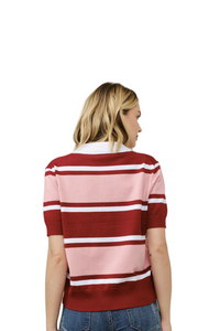 Playera rayas con cuello polo